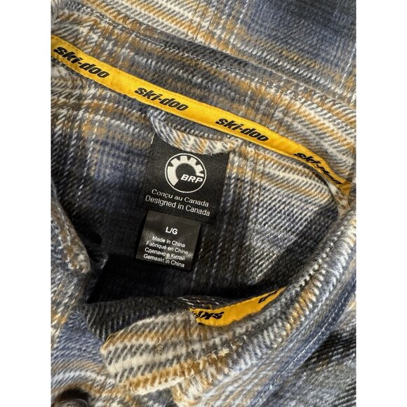 Ski-Doo Women's Lifestyle Overshirt Flannel L Heavy Warm Pockets NEW - Picture 5 of 9